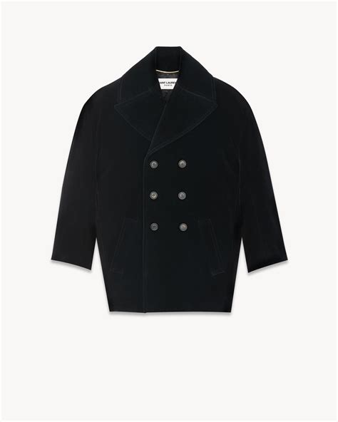 Cassandre Peacoat in Cotton Velvet 